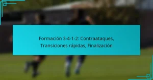 Formación 3-4-1-2: Contraataques, Transiciones rápidas, Finalización